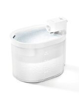 PET-ZERO Kabelloser Katzenbrunnen, mit Akku-Kabel, weiss, inkl. 6 Filtern